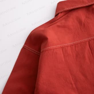 Kid Boy Pocket Red Shirt - image 8