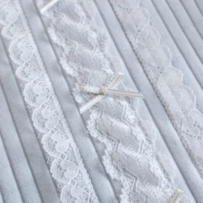 Toddler Girl Ribbed Bow Lace T-shirt - image 6