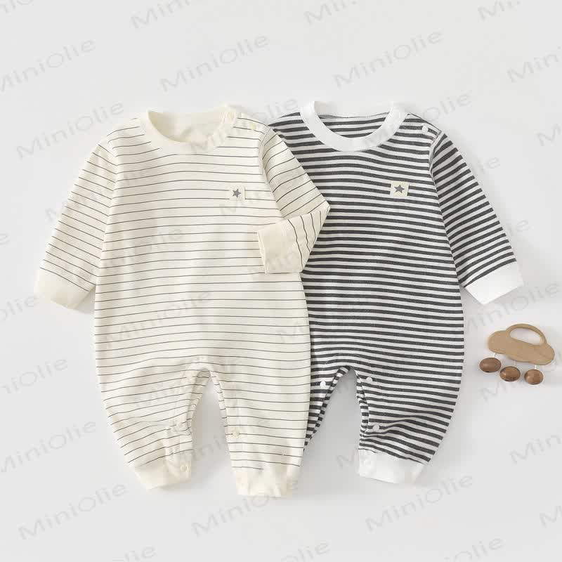 Baby Star Striped Romper - image 1