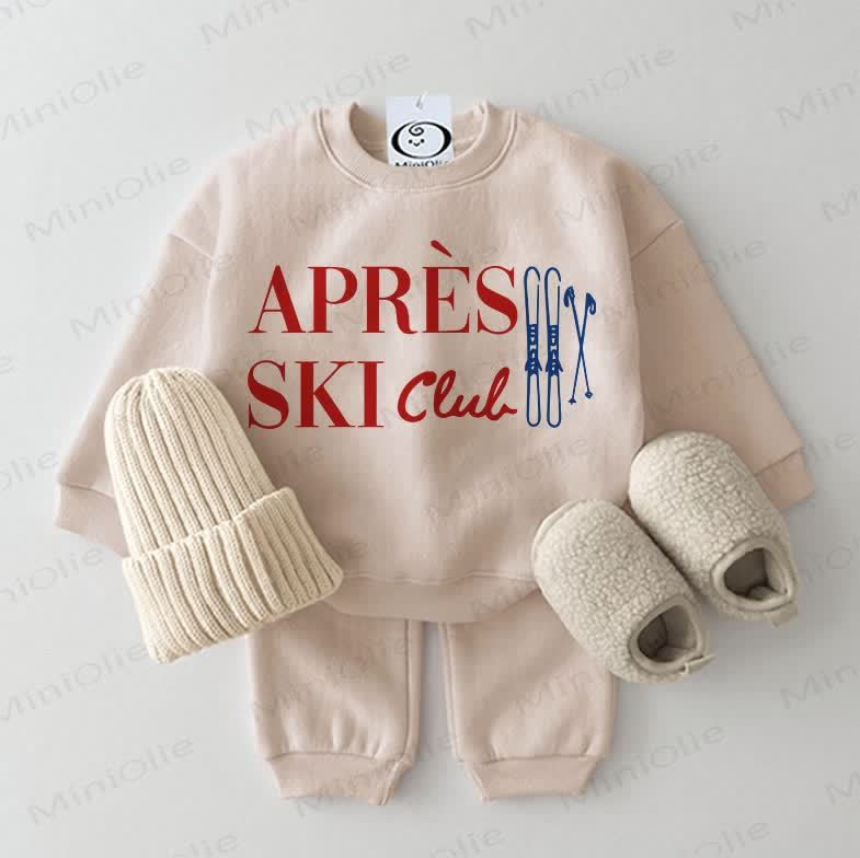 APRES SKI CLUB Baby Sweatshirt 2-piece Beige Set - Beige - 2-3T - image 1