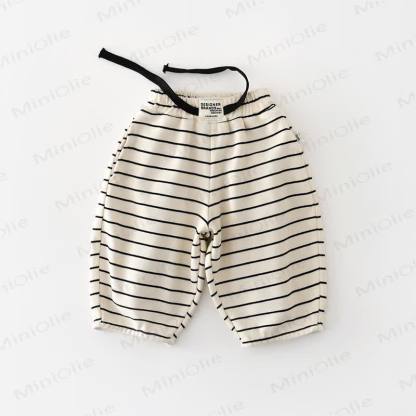 Baby Toddler Striped Jogger Pants - Black - 3-5T - image 4