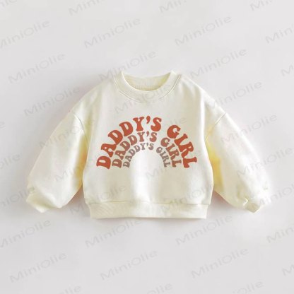 DADDY'S GIRL Baby Toddler Beige Sweatshirt - Cream - 3-5T - image 1