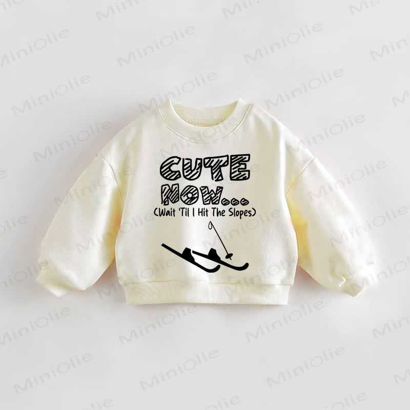 CUTE NOW Baby Toddler Beige Sweatshirt - Cream - 3-5T - image 1