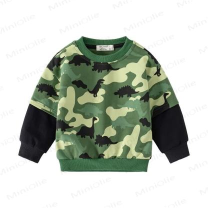 Toddler Boy Camouflage Dinosaur Sweatshirt - image 5