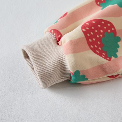 Baby Beige Stripe Strawberry 2-piece Set - image 4