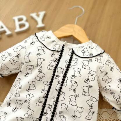 Baby Girl Rabbit Romper - image 3
