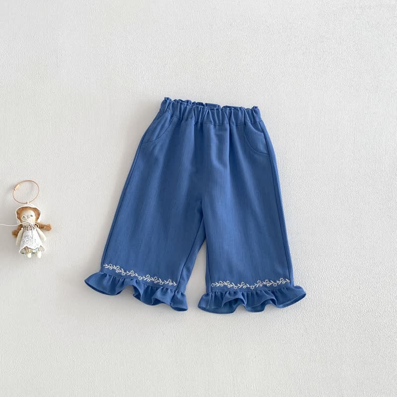 Baby Toddler Girl Solid Color Tank Top/Denim Pants/Bow Top - Blue Pants - 5-7T - image 8
