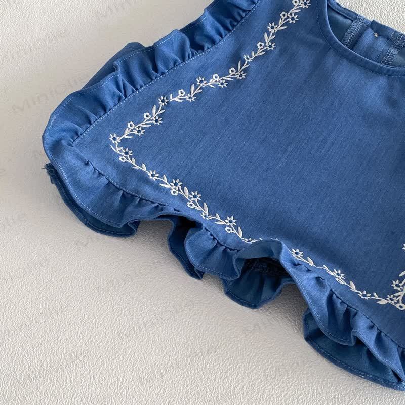 Baby Toddler Girl Solid Color Tank Top/Denim Pants/Bow Top - image 11