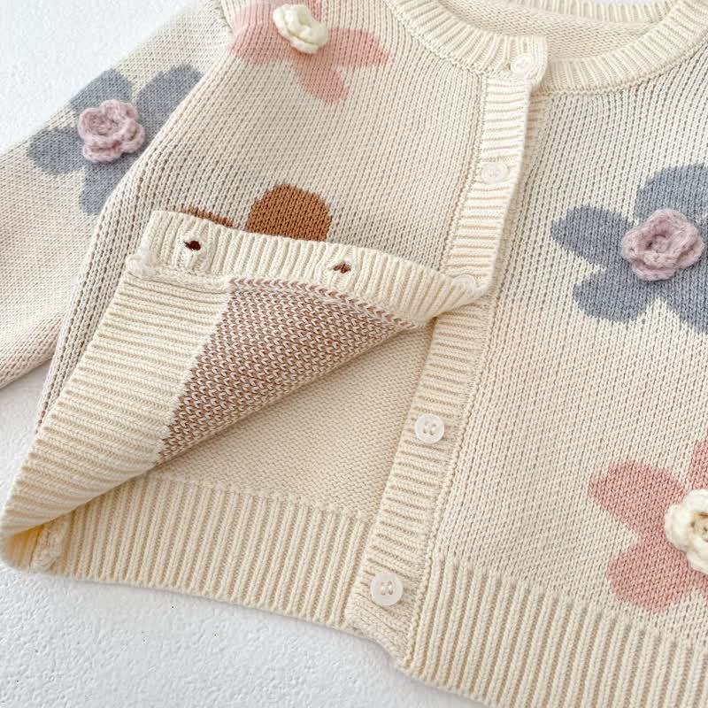 Baby Flower Embroidered Cardigan - image 9