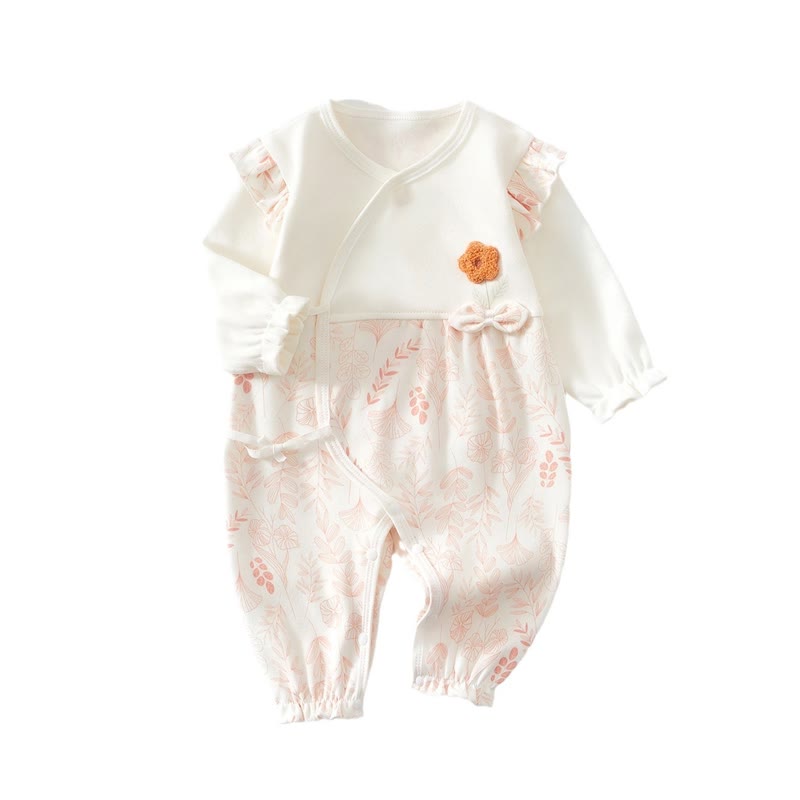Baby Newborn 3D Flower Kimono Romper - image 3
