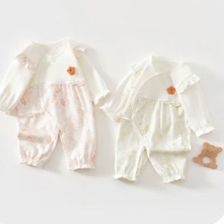 Baby Newborn 3D Flower Kimono Romper - image 4