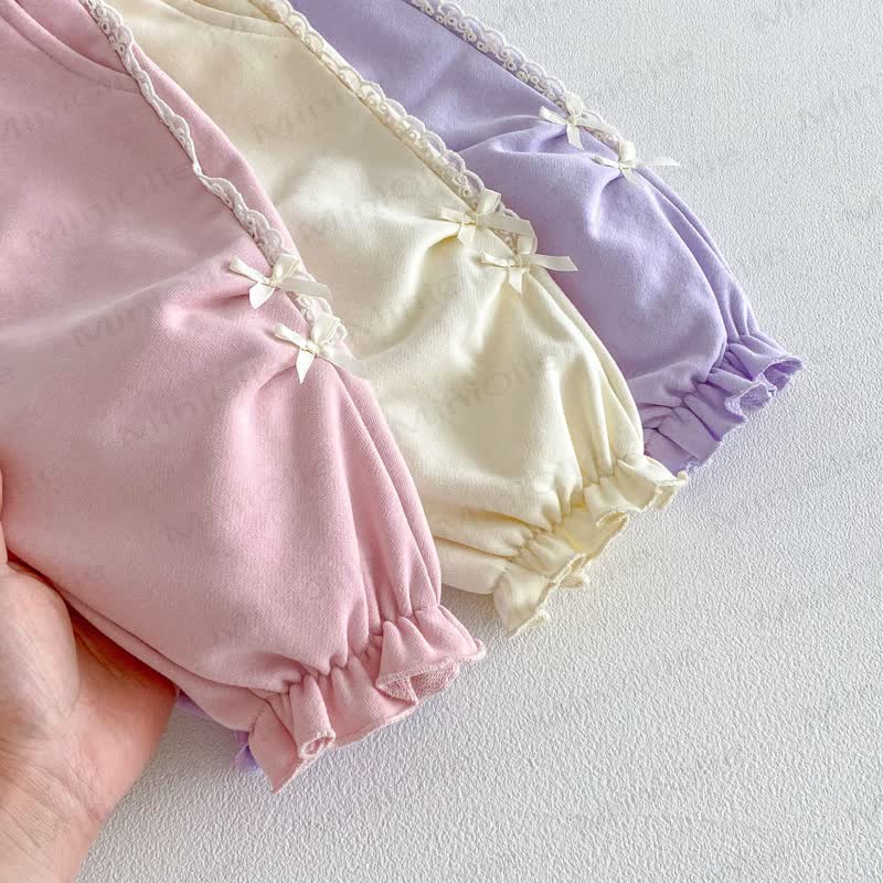 Baby Toddler Girl Bow Lace Pants - image 12