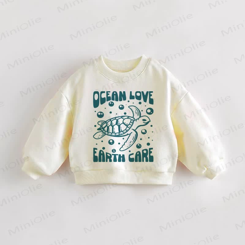 OCEAN LOVE EARTH CARE Baby Toddler Cream Sweatshirt - Cream - 3-5T - image 1