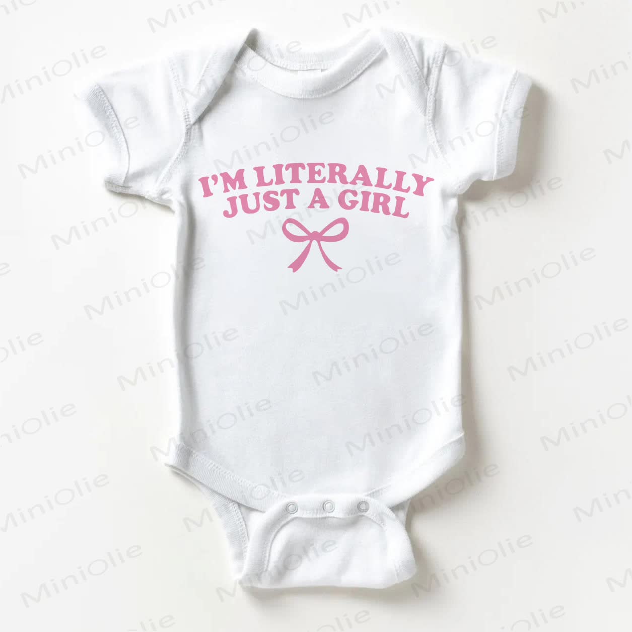 I'M LITERALLY JUST A GIRL Baby White Bodysuit - White - 18-24M - image 1