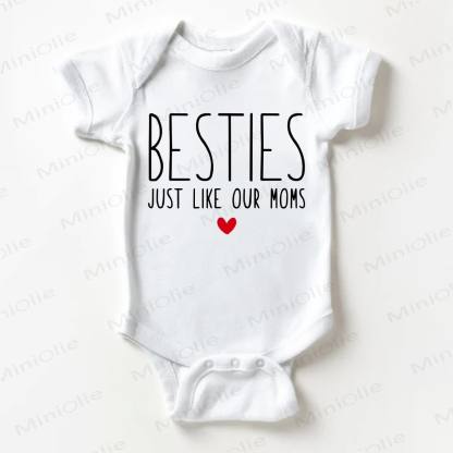 BESTIES JUST LIKE OUR MOMS Baby White Bodysuit - White - 18-24M - image 1