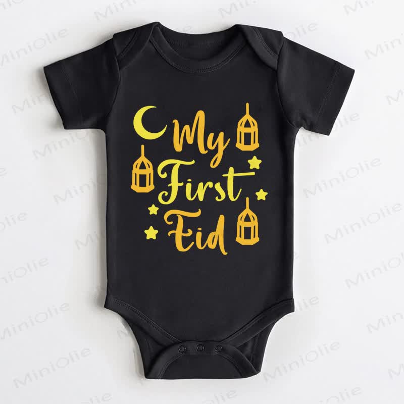 MY FIRST EID Baby Black Bodysuit - Black - 18-24M - image 1