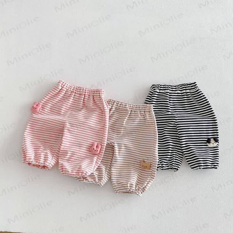 Baby Toddler Stripe Animal Pants - image 2