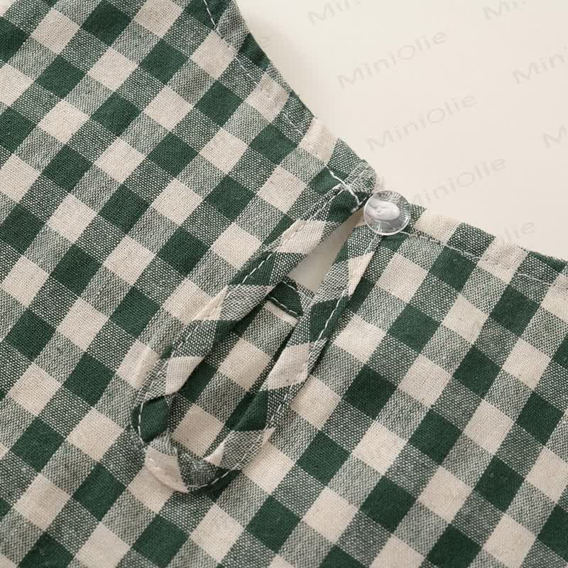 Toddler Kid Girl Plaid Flying Sleeves 2-piece Set - image 18