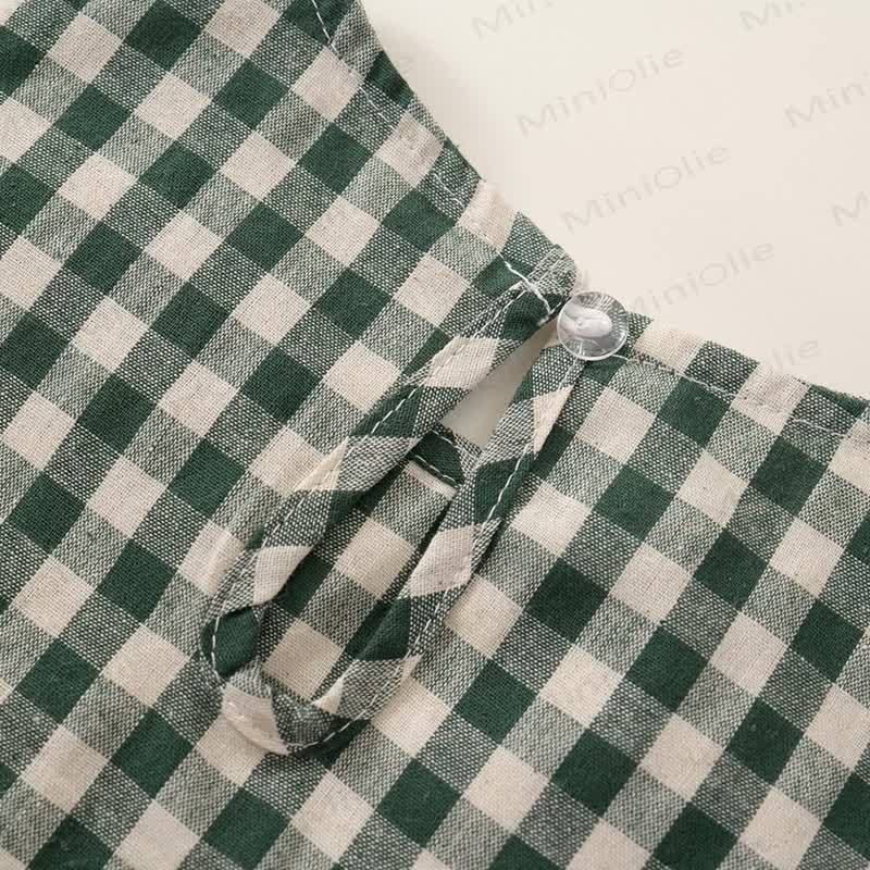 Toddler Kid Girl Plaid Flying Sleeves 2-piece Set - image 18