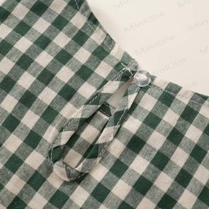 Toddler Kid Girl Plaid Flying Sleeves 2-piece Set - image 18