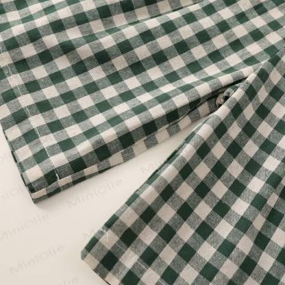 Toddler Kid Girl Plaid Flying Sleeves 2-piece Set - image 21