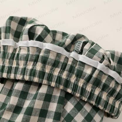 Toddler Kid Girl Plaid Flying Sleeves 2-piece Set - image 22