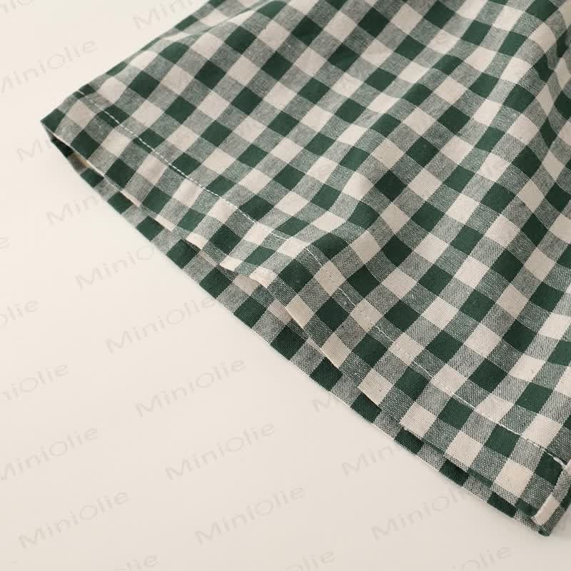 Toddler Kid Girl Plaid Flying Sleeves 2-piece Set - image 23