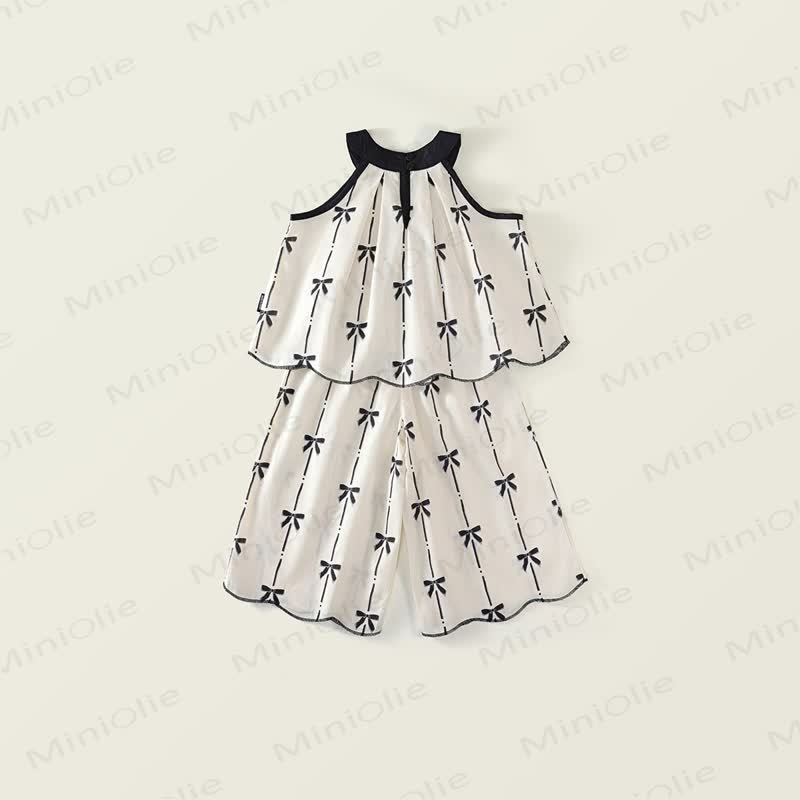Toddler Kid Girl Bow Stripe 2-piece Set - image 3