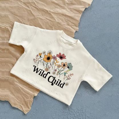 WILD CHILD Baby Flower Summer Casual T-Shirt - White - 2-3T - image 1