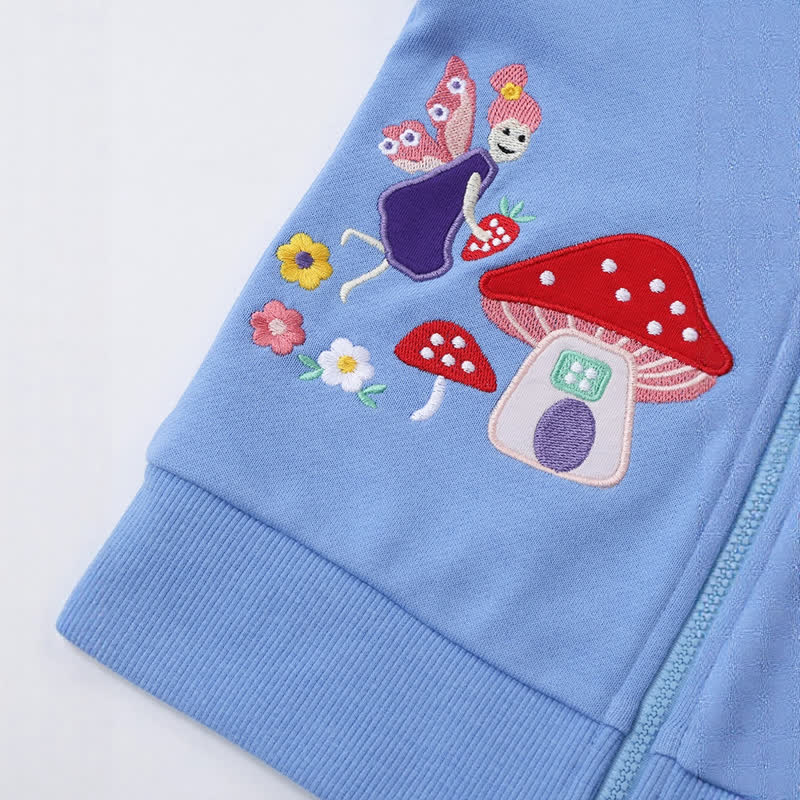 Toddler Girl Mushroom Zip Hoodie - image 3