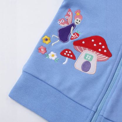 Toddler Girl Mushroom Zip Hoodie - image 3