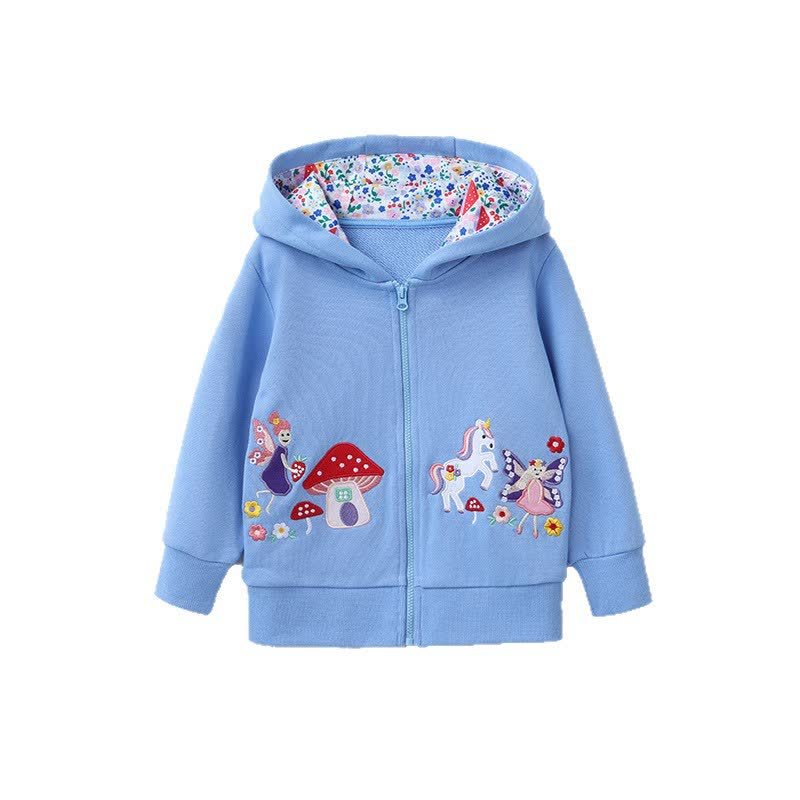 Toddler Girl Mushroom Zip Hoodie - image 5