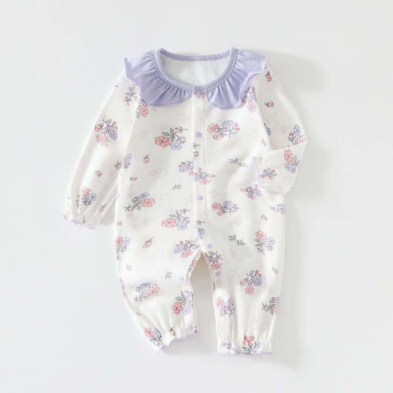 Baby Floral Purple/Yellow Romper - Pink - 18-24M - image 1