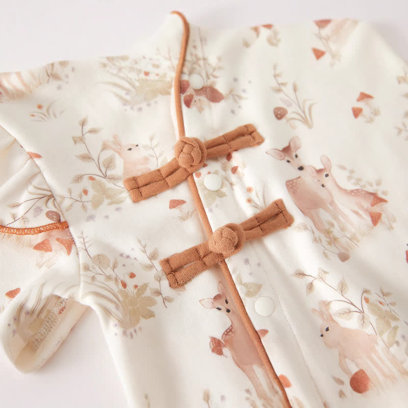 Baby Bunny Mushroom Kimono Romper - image 4