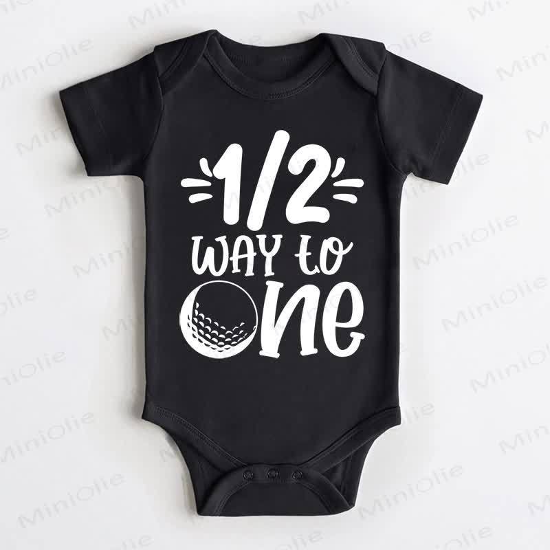 1/2 WAY TO ONE Baby Golf Black Bodysuit - Black - 18-24M - image 1