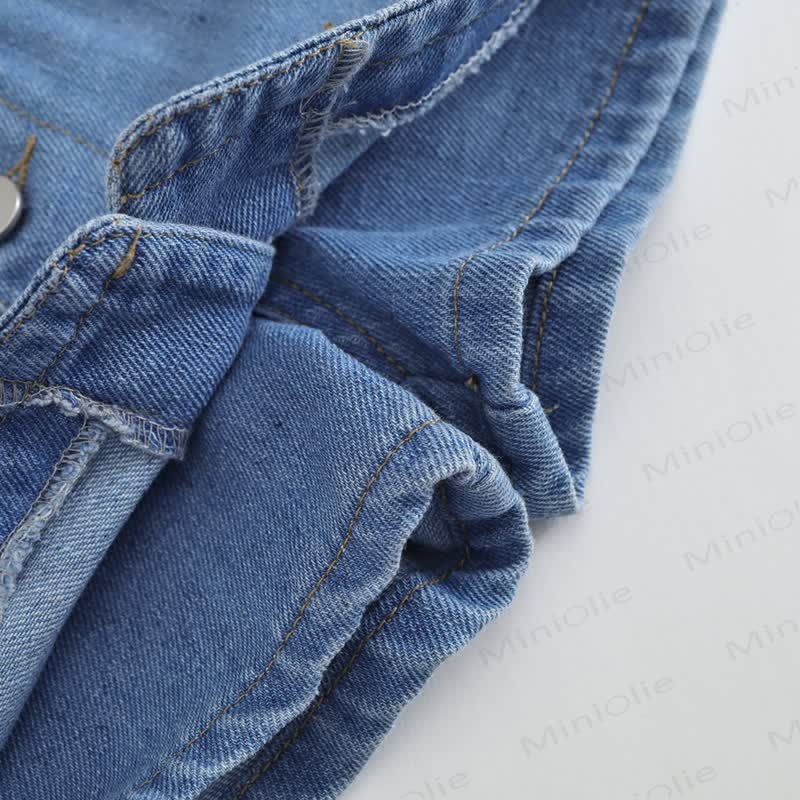 Toddler Kid Girl Denim Solid Color Shorts - image 10