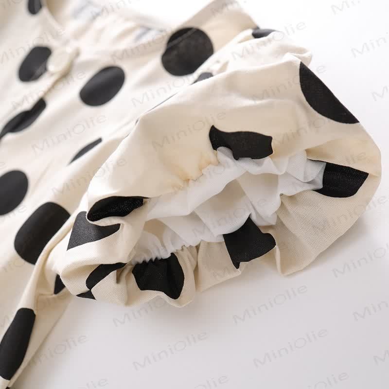 Toddler Kid Girl Beige Dot 2-piece Set - image 7