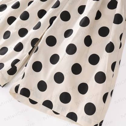 Toddler Kid Girl Beige Dot 2-piece Set - image 10