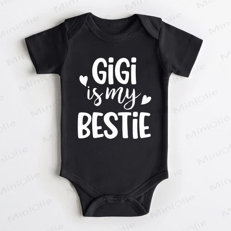 GIGI IS MY BESTIE Baby Love Black Bodysuit - Black - 18-24M - image 1