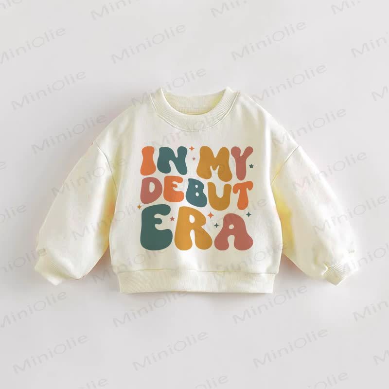 IN MY DEBUT ERA Baby Toddler Cream Sweatshirt - Cream - 3-5T - image 1