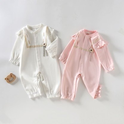 Baby Newborn Flower Pajamas Romper - image 1