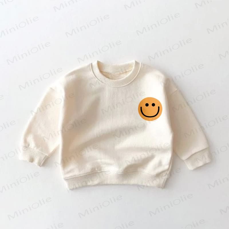 Baby Toddler Yellow Smiley Face Sweatshirt - image 2