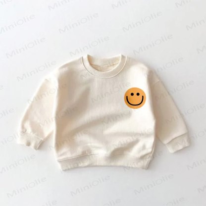 Baby Toddler Yellow Smiley Face Sweatshirt - image 2