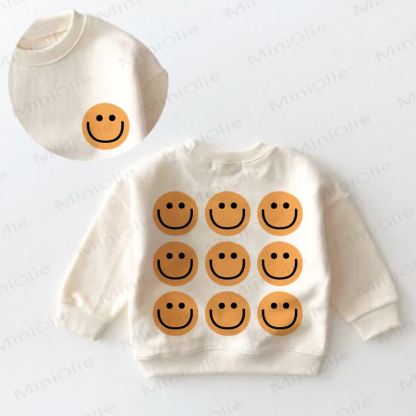 Baby Toddler Yellow Smiley Face Sweatshirt - Cream - 3-5T - image 1