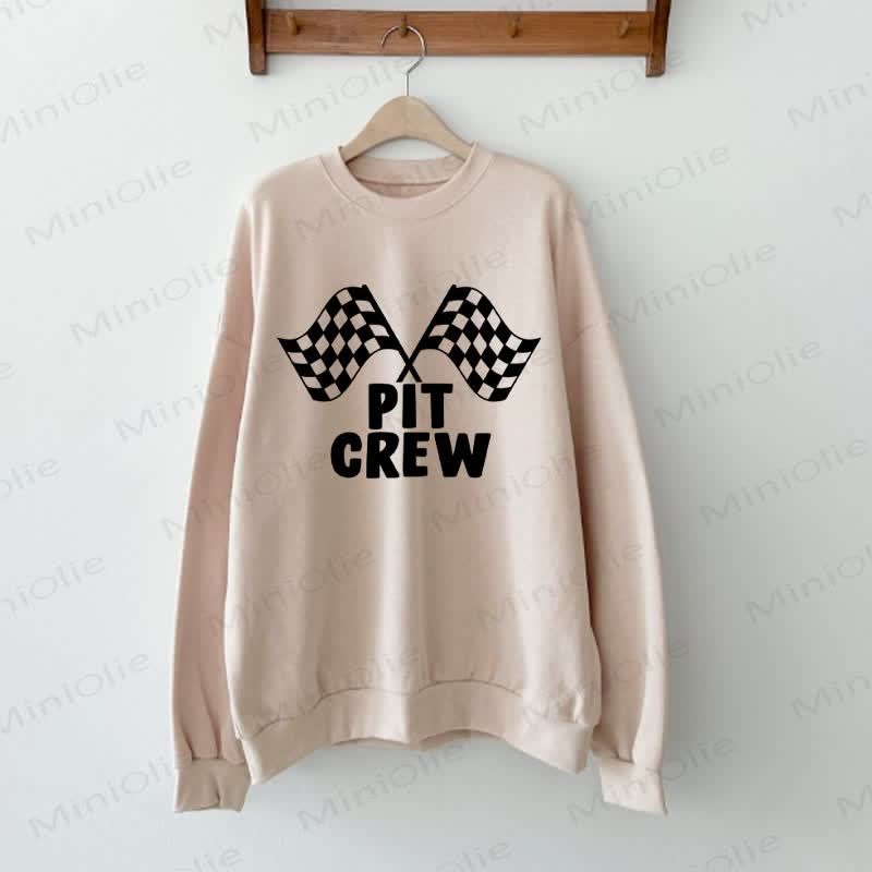 PIT CREW Baby Racing Beige Family Sweatshirt - image 2