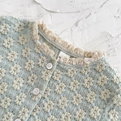 Baby Girl Embroidered Flower 2-piece Knit Set - image 6