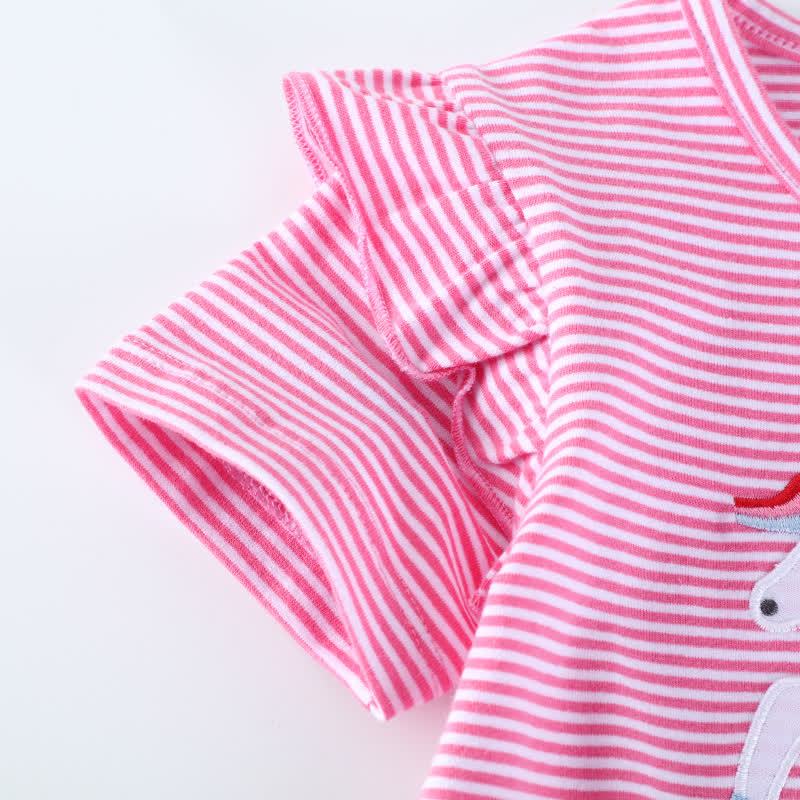 Toddler Pony Flower Striped Tee - image 2