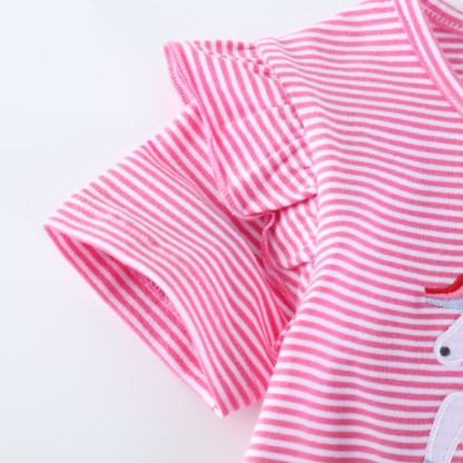 Toddler Pony Flower Striped Tee - image 2