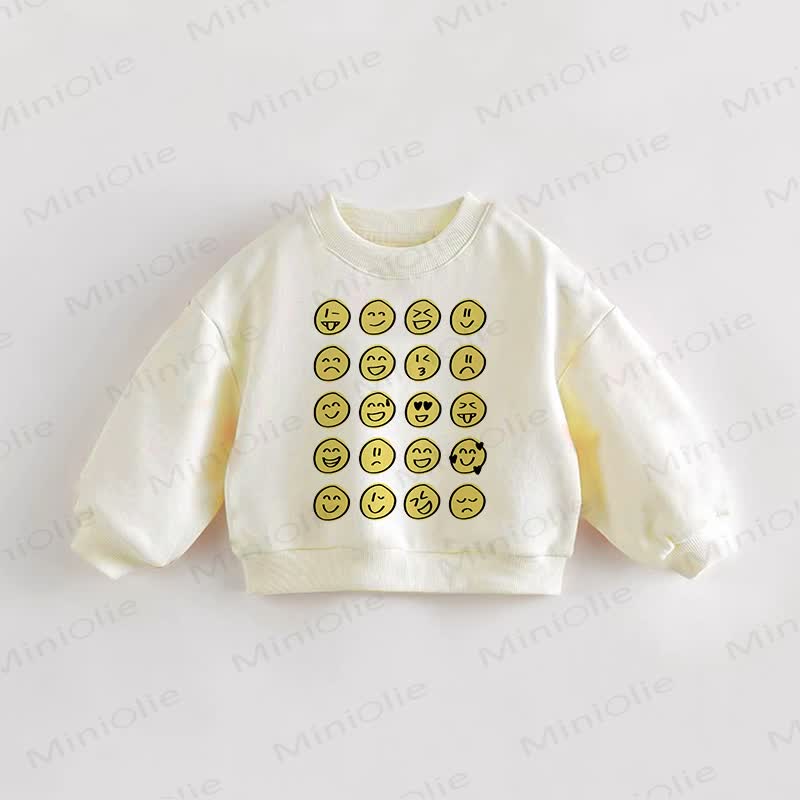 Baby Toddler Smile Beige Sweatshirt - Cream - 3-5T - image 1
