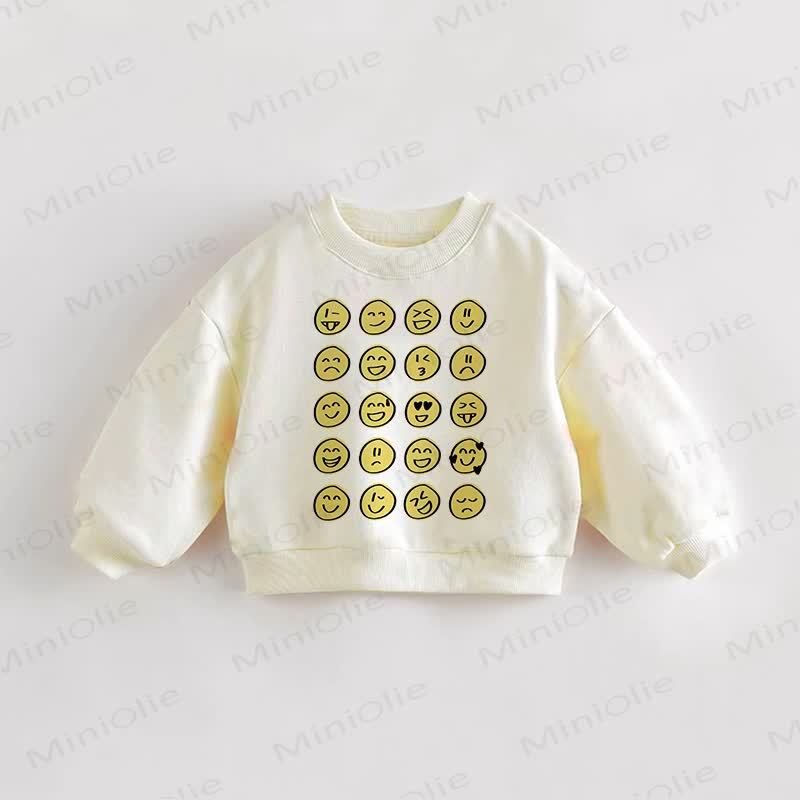 Baby Toddler Smile Beige Sweatshirt - Cream - 3-5T - image 1